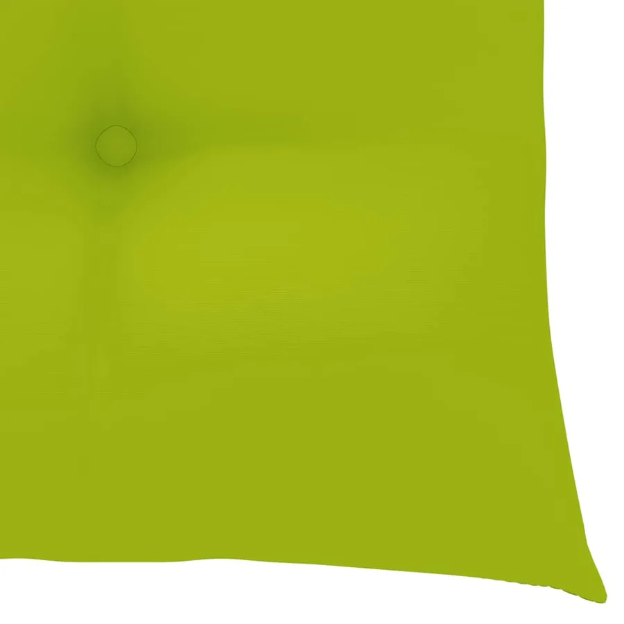 Chaises de jardin lot de 8 avec coussins vert vif Teck solide - 11