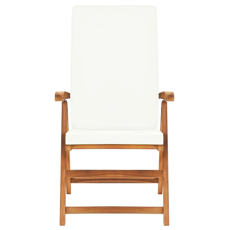 Ensemble à manger de jardin 5 pcs coussins Bois de teck massif - 8