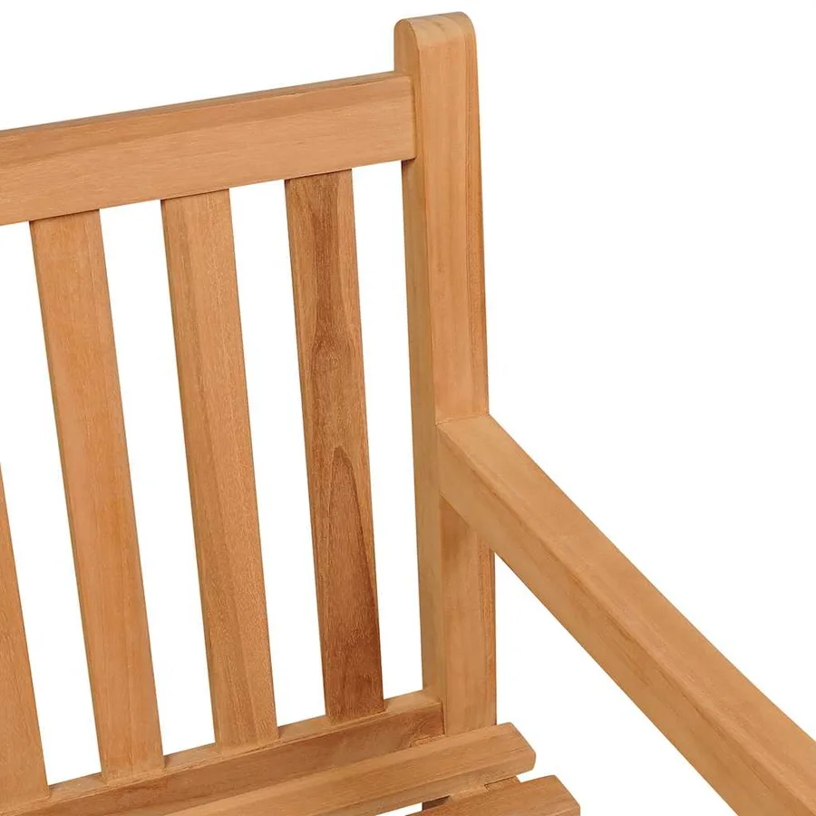 Ensemble à manger de jardin 4 pcs Bois de teck massif - 5