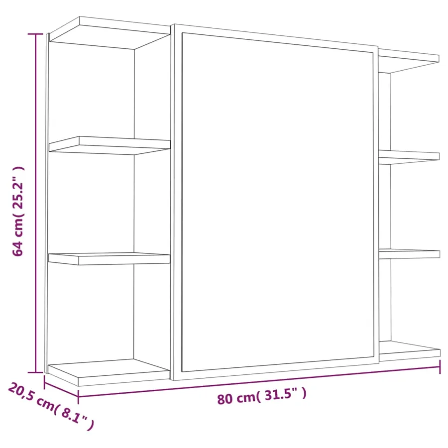 Ensemble d'armoires de salle de bain 3 pcs chêne fumé - 9