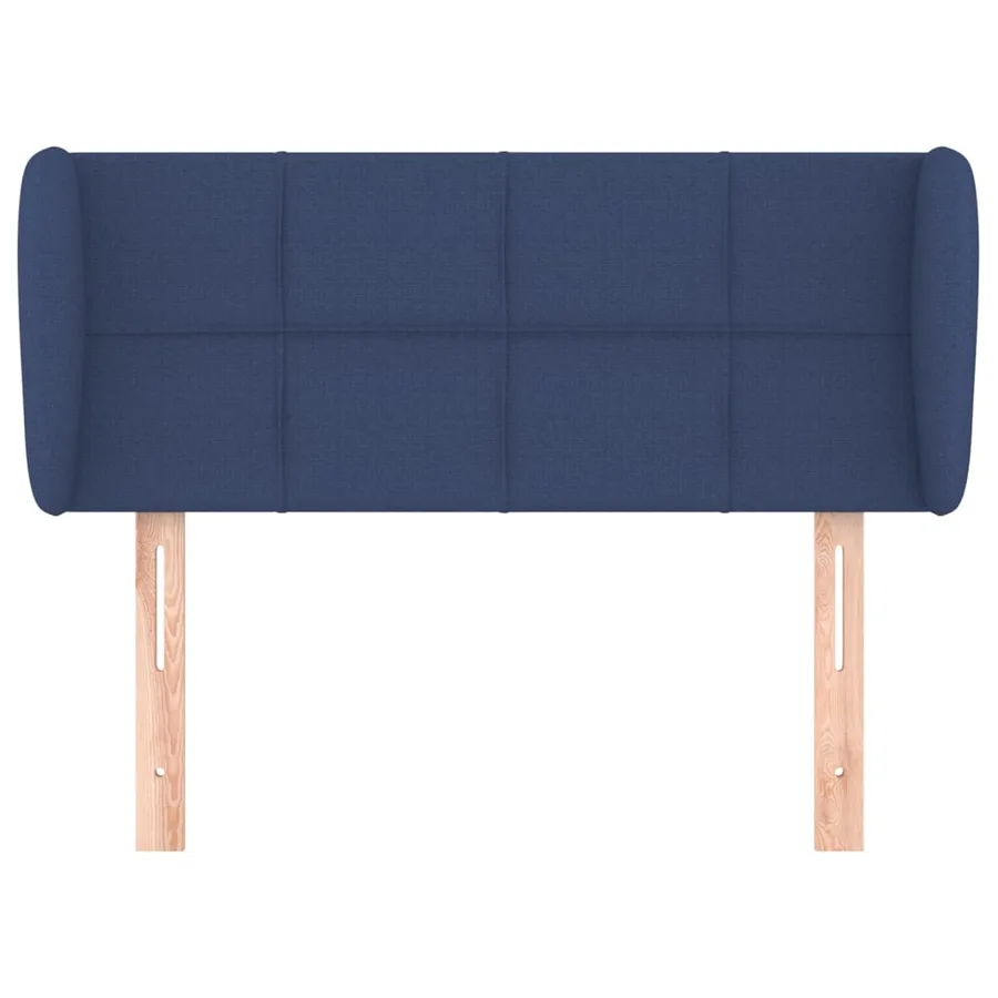 Tête de lit avec oreilles Bleu 103x23x78/88 cm Tissu - 3