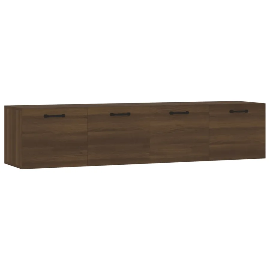 Armoires murales 2pcs Chêne brun 60x36,5x35cm Bois d'ingénierie - 2