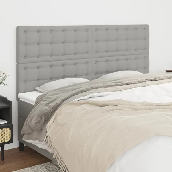 Tête de lit Gris clair 160 x 5 x 118/128 cm Tissu