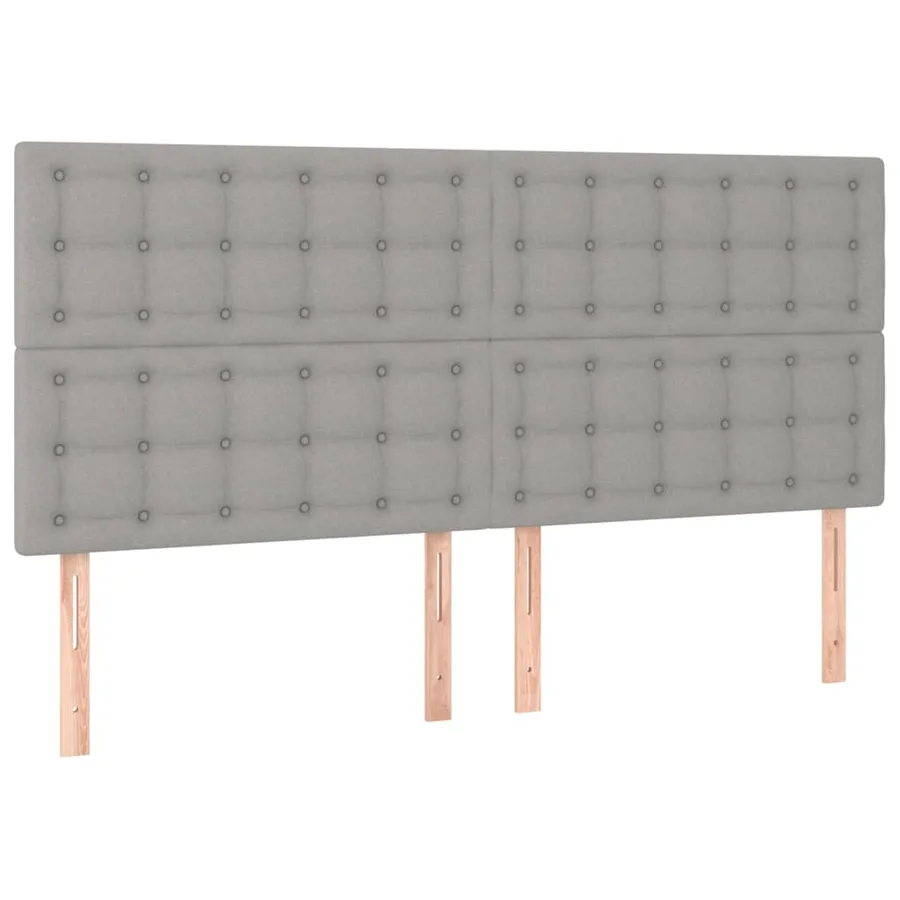 Tête de lit Gris clair 160 x 5 x 118/128 cm Tissu - 2