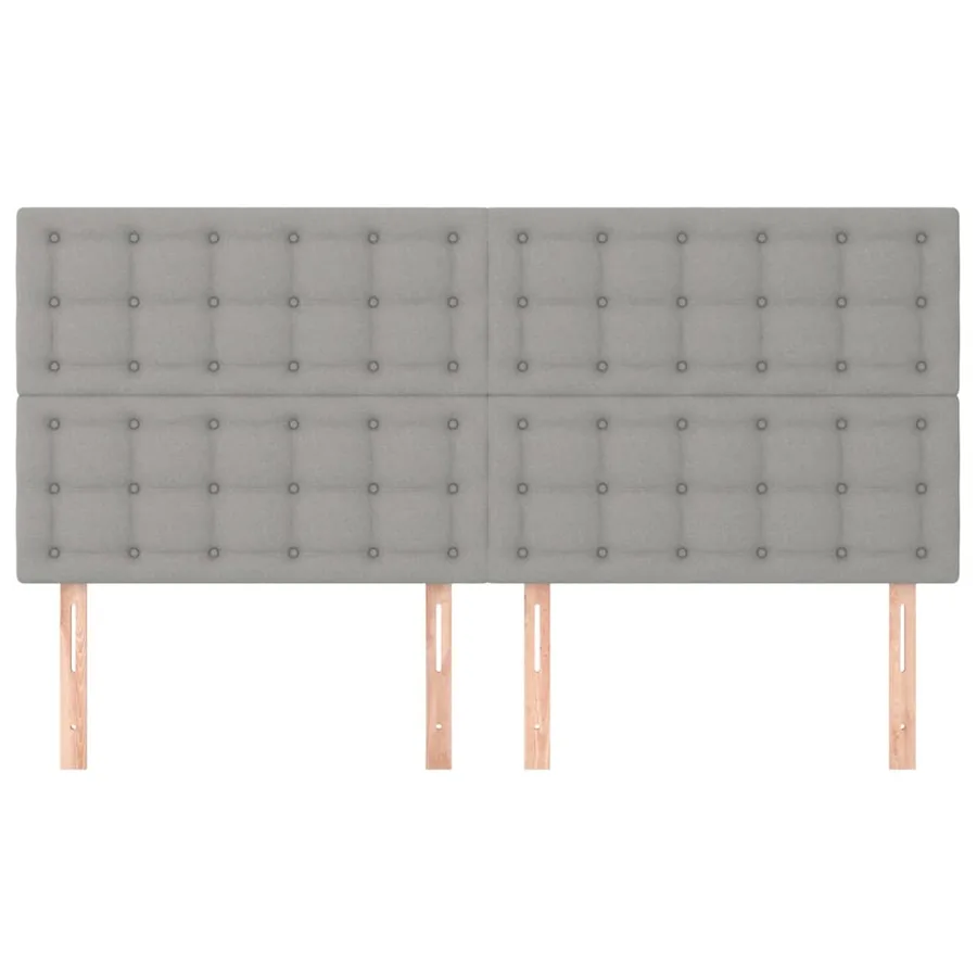 Tête de lit Gris clair 160 x 5 x 118/128 cm Tissu - 3