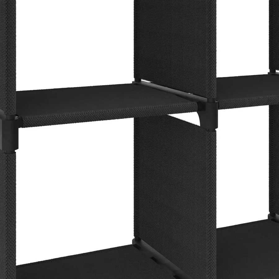 Étagère d'affichage 4 cubes Noir 69x30x72,5 cm Tissu - 6