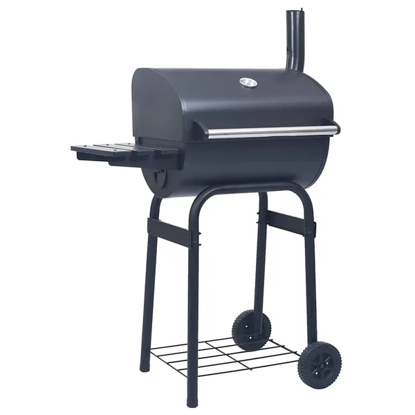 Gril barbecue au charbon avec étagère inférieure Noir