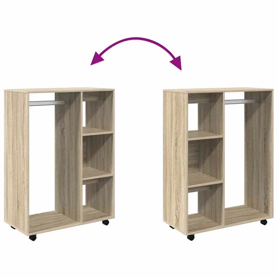 Garde-robe Chêne sonoma 80x40x110 cm Bois d’ingénierie - 6