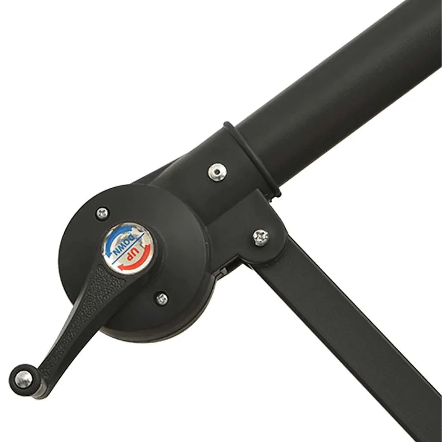Parasol de jardin en porte-à-faux et lumières LED mât en acier - 10