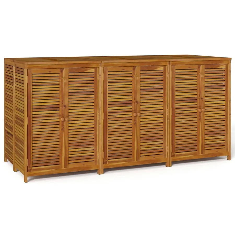 Boîte de rangement de jardin 210x87x104 cm bois massif d'acacia - 2