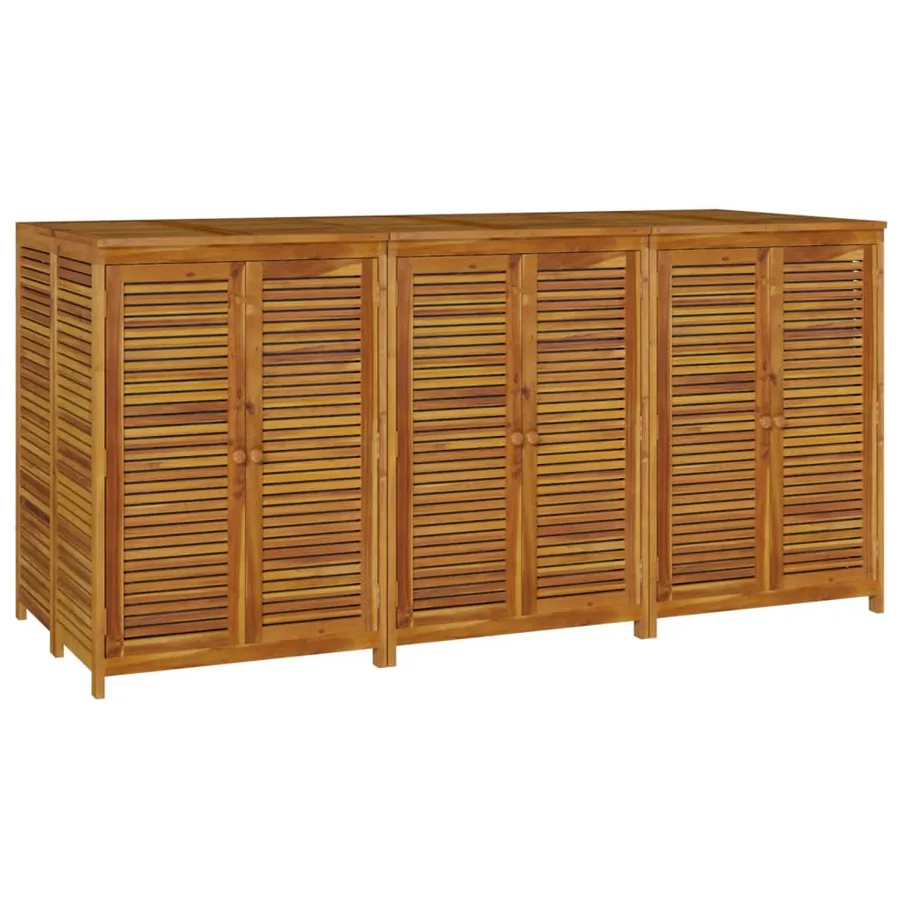 Boîte de rangement de jardin 210x87x104 cm bois massif d'acacia - 3