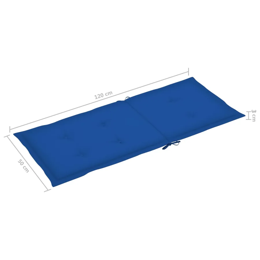 Chaises inclinables de jardin et coussins lot de 8 Teck solide - 10