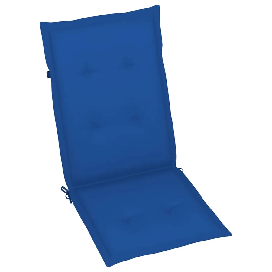 Chaises inclinables de jardin et coussins lot de 8 Teck solide - 6