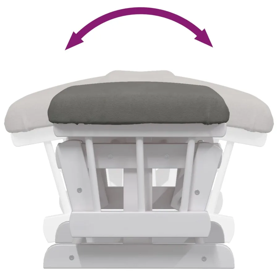 Chaise berçante avec repose-pied Gris foncé Tissu - 10