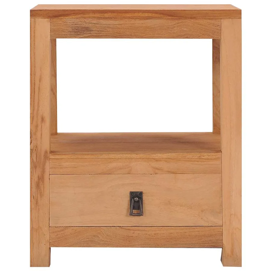 Table de chevet 40x30x50 cm bois de teck massif - 3