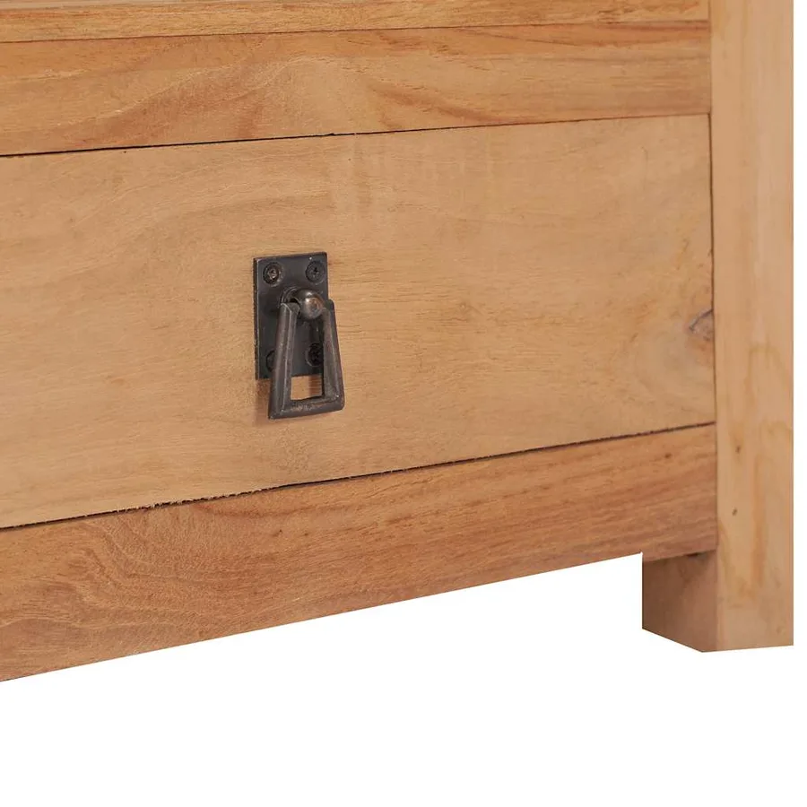 Table de chevet 40x30x50 cm bois de teck massif - 7