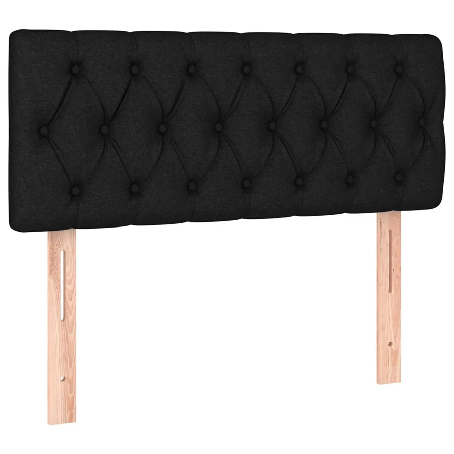 Tête de lit à LED Noir 100x7x78/88 cm Tissu - 4