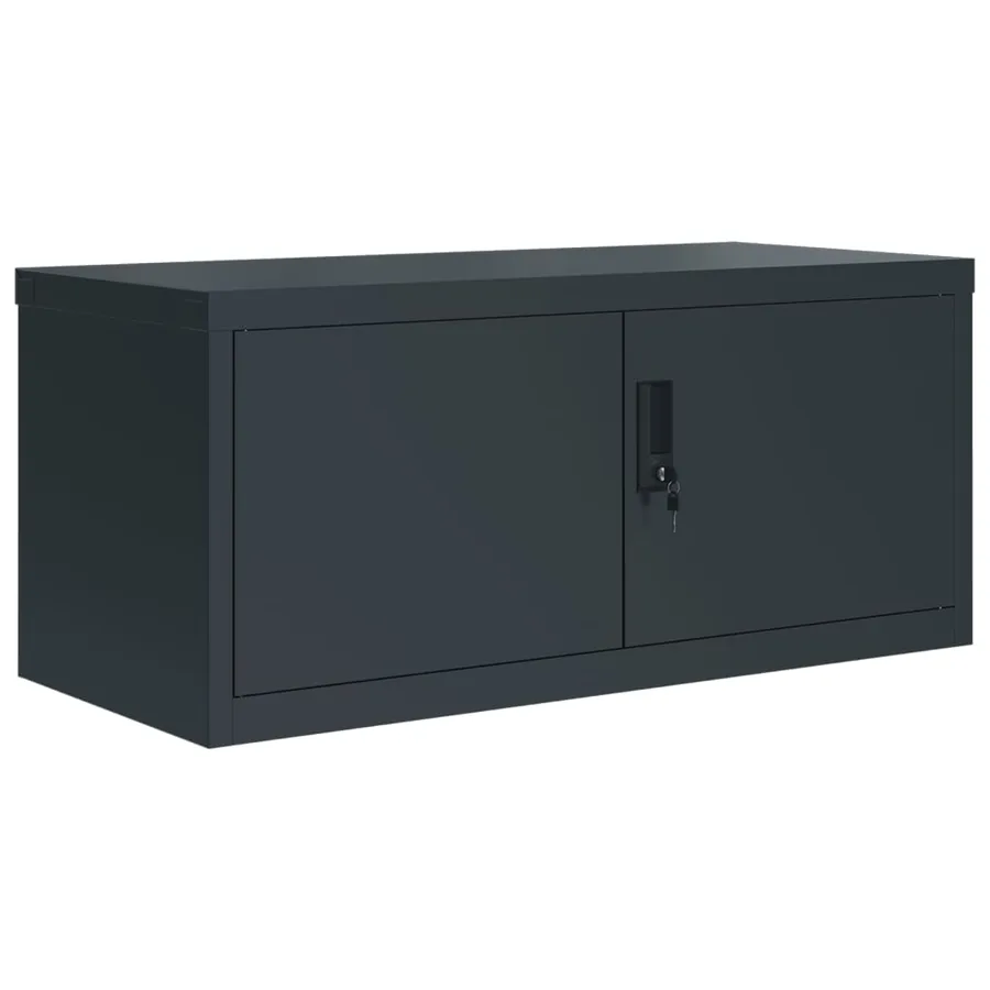 Classeur anthracite 90x40x145 cm acier - 3