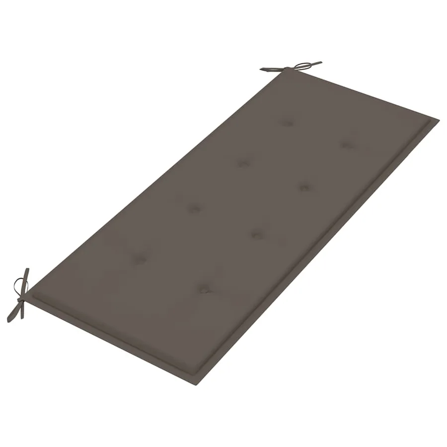 Banc de jardin empilable et coussin 128,5cm Bois de teck massif - 6