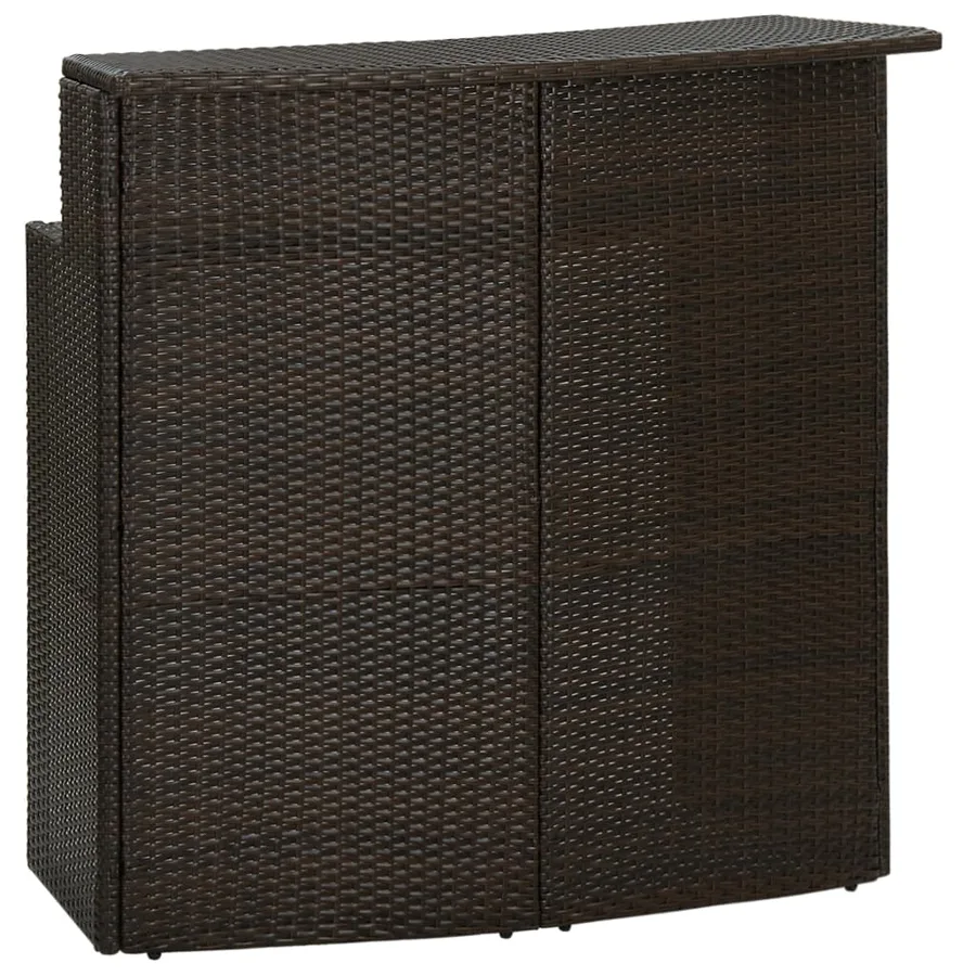Ensemble de bar de jardin avec coussins 4 pcs Marron - 6