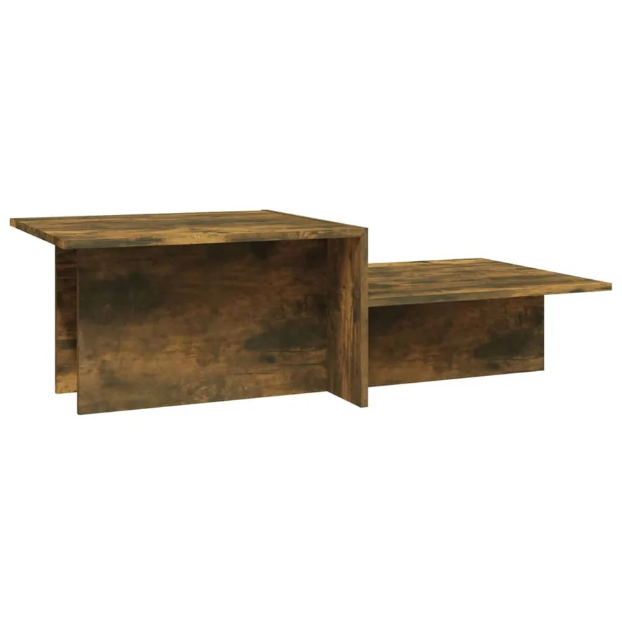 Table basse Chêne fumé 111,5x50x33 cm Bois d'ingénierie - 2
