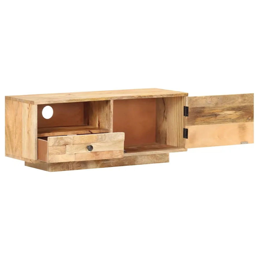 Meuble TV 90x30x35 cm Bois massif de manguier - 2