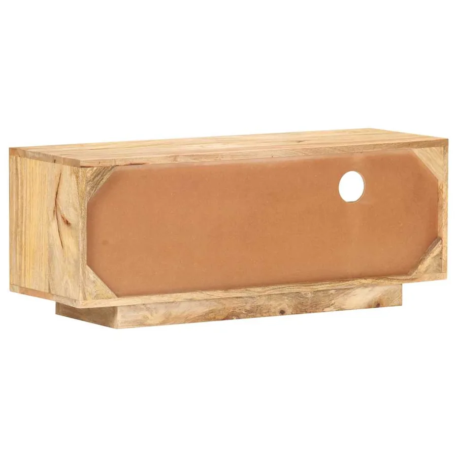 Meuble TV 90x30x35 cm Bois massif de manguier - 4