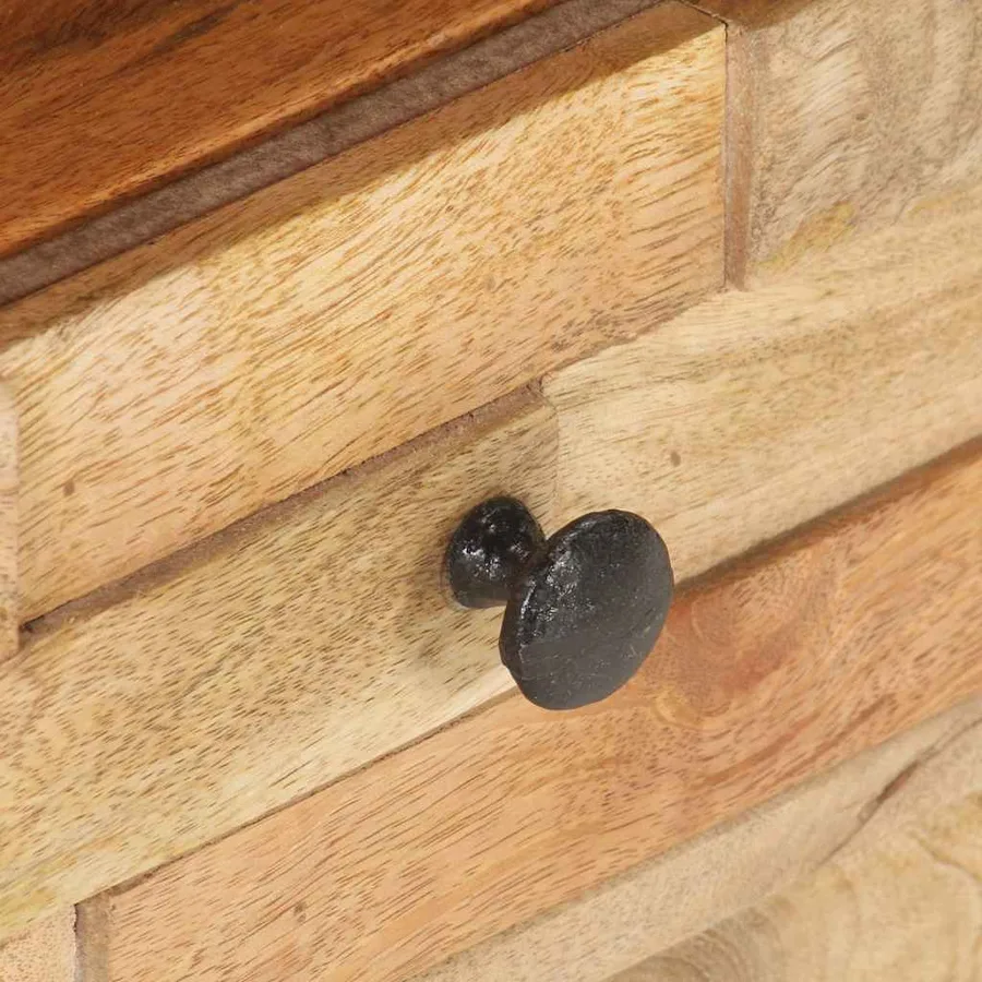 Meuble TV 90x30x35 cm Bois massif de manguier - 5
