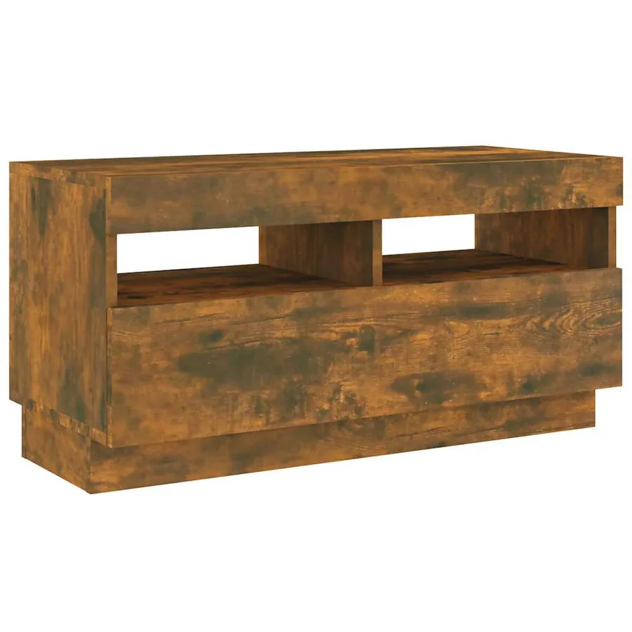Ensemble de meubles TV avec lumières LED 3 pcs Chêne fumé - 10