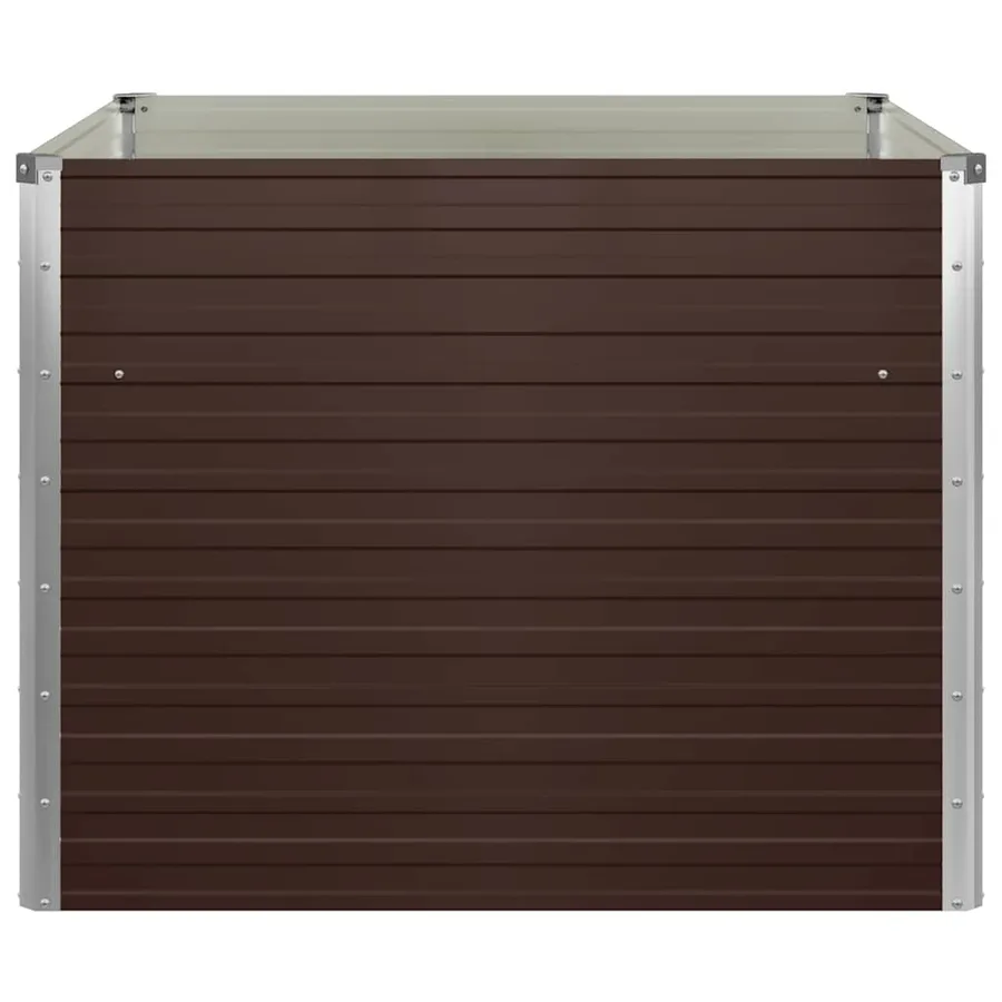 Jardinière surélevée Marron 100x100x77 cm Acier galvanisé - 6