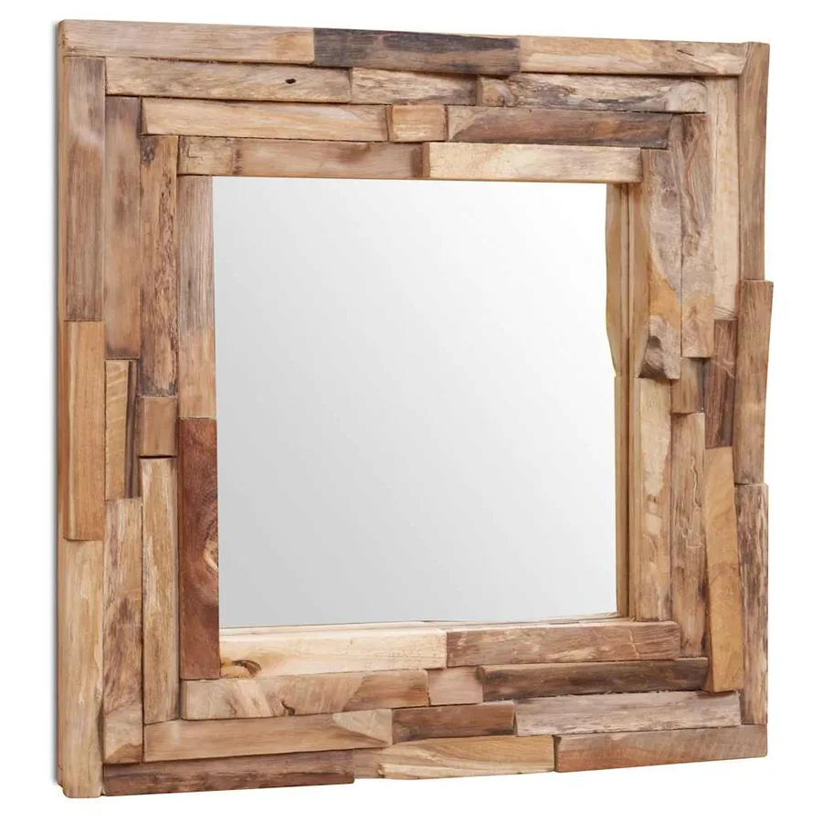 Miroir décoratif Teck 60x60 cm Carré - 5