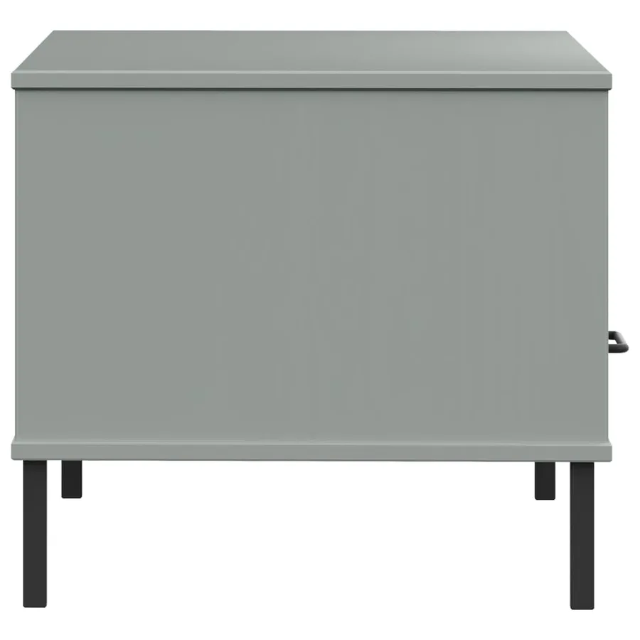 Table basse avec pieds en métal Gris 85x50x45 cm Bois OSLO - 6