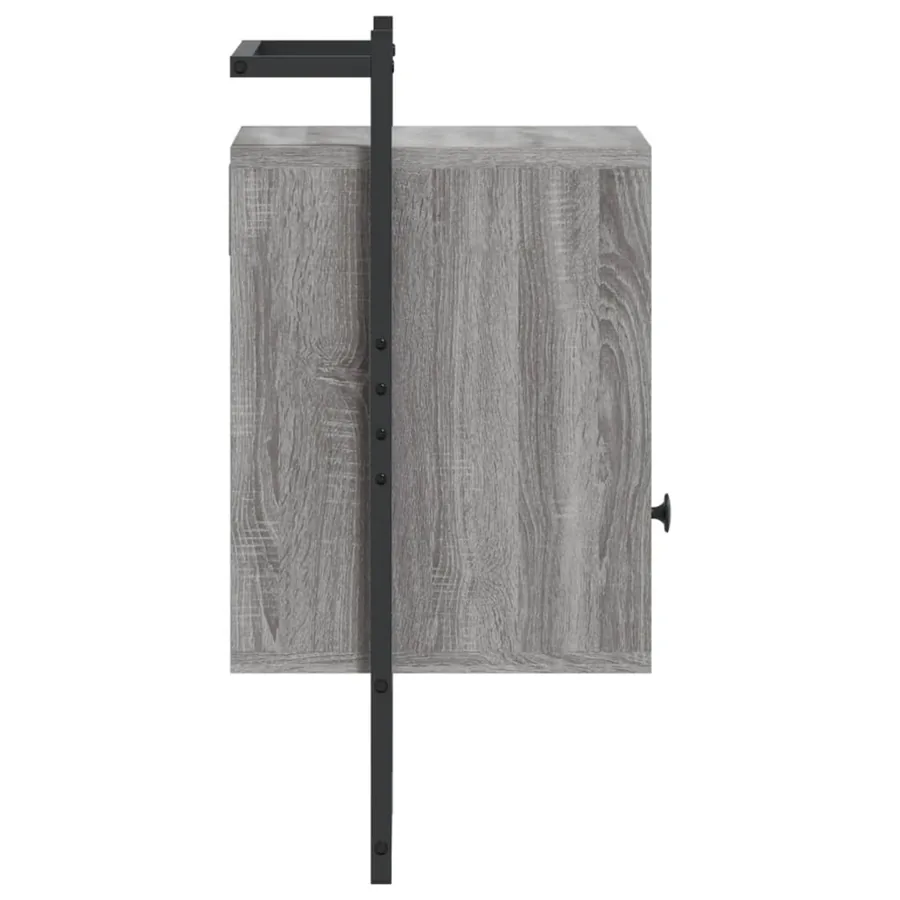 Table de chevet murale 2 pcs sonoma gris 40x30x61 cm - 8