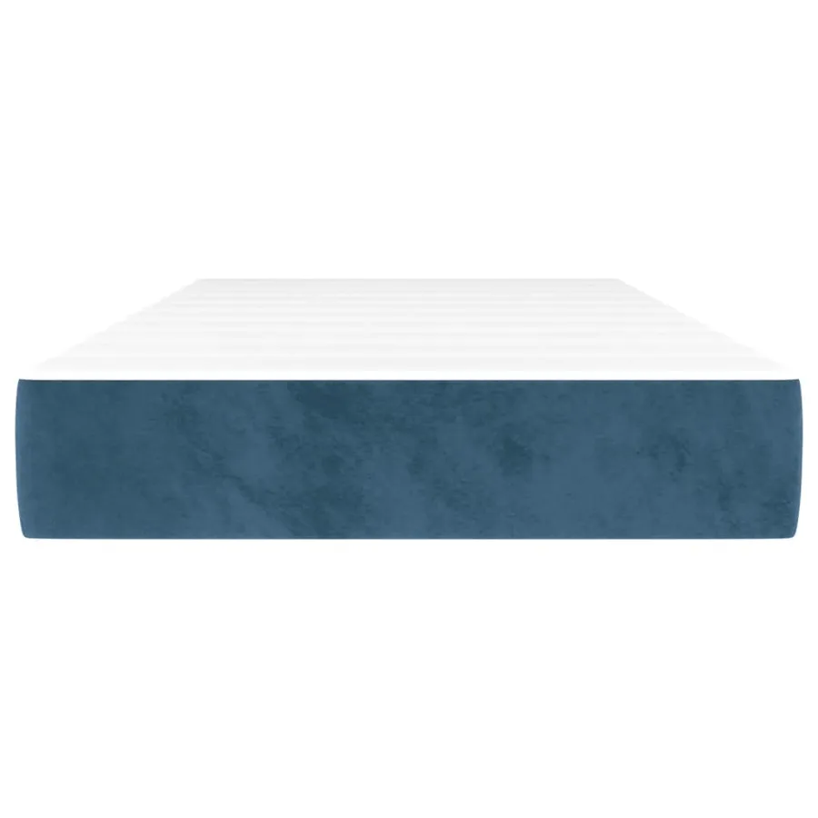 Matelas de lit à ressorts ensachés fermeté moyenne Bleu foncé 90x200x20 cm - 3