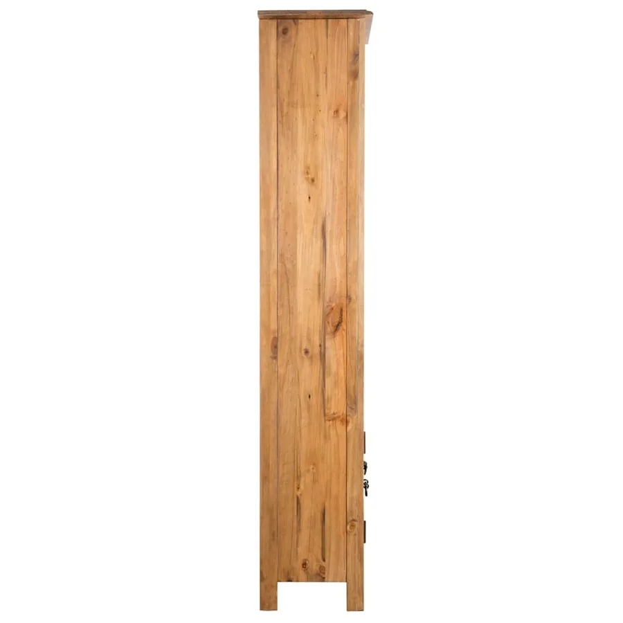 Meuble de salle de bain autoportant Bois pin massif 48x32x170cm - 3