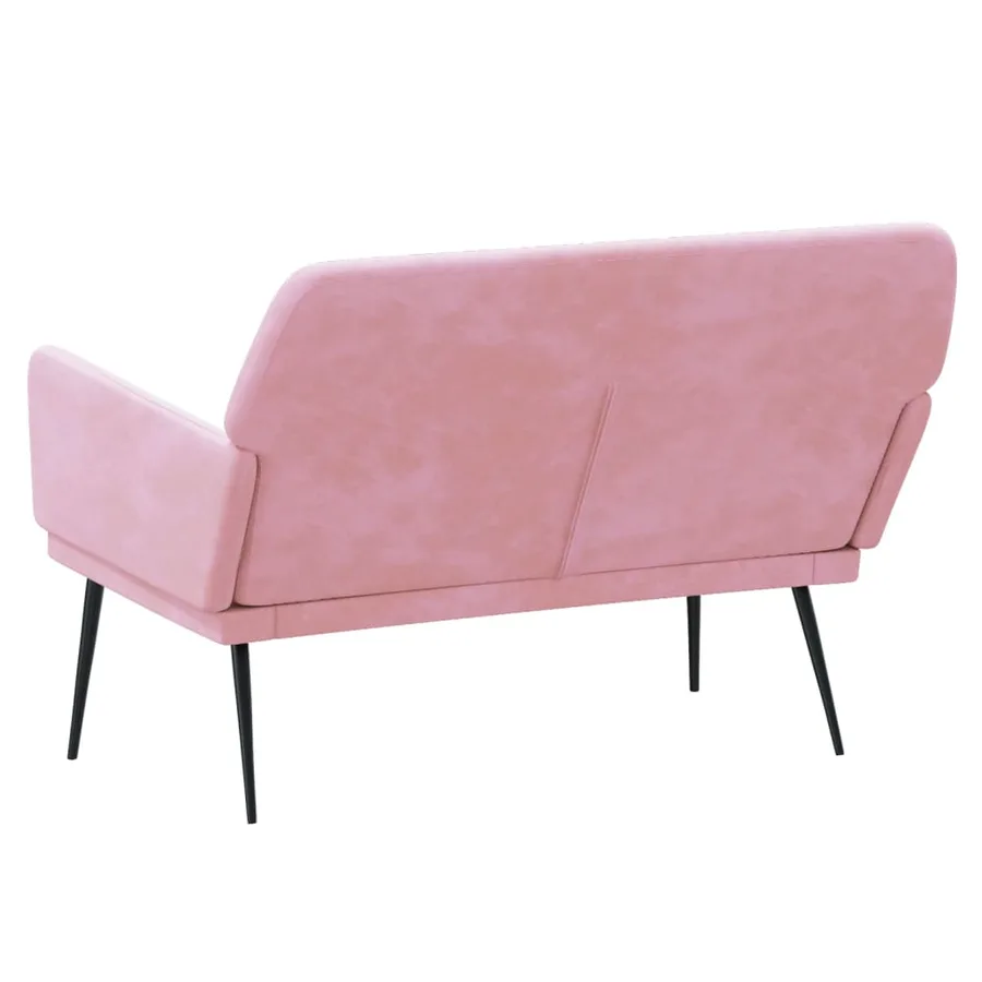 Banc Rose 108x79x79 cm Velours - 5