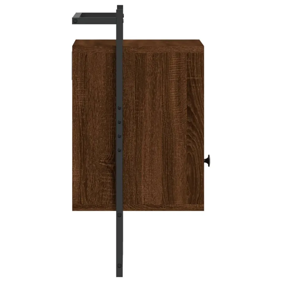 Table de chevet murale 2 pcs chêne marron 40x30x61 cm - 8
