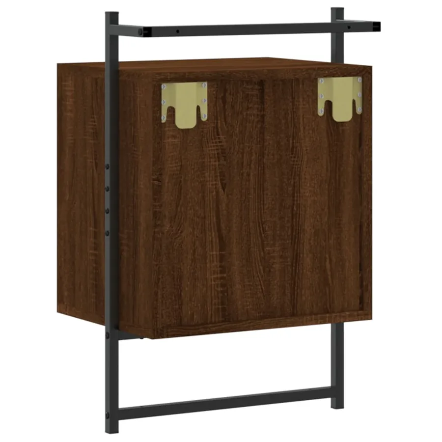 Table de chevet murale 2 pcs chêne marron 40x30x61 cm - 9