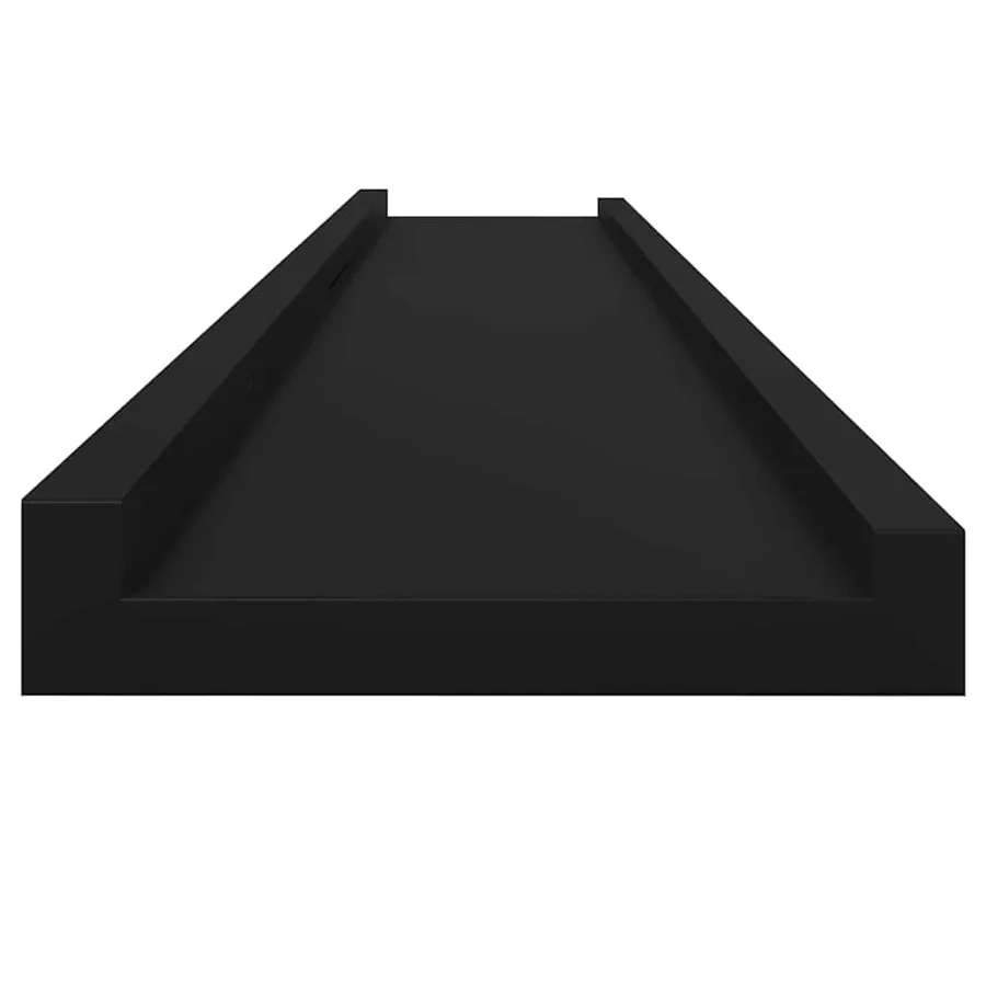 Étagères murales 4 pcs Noir 115x9x3 cm - 7