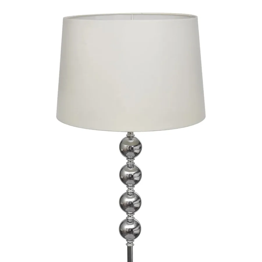 Lampadaire avec support haut Décoration à 4 boules Blanc - 2