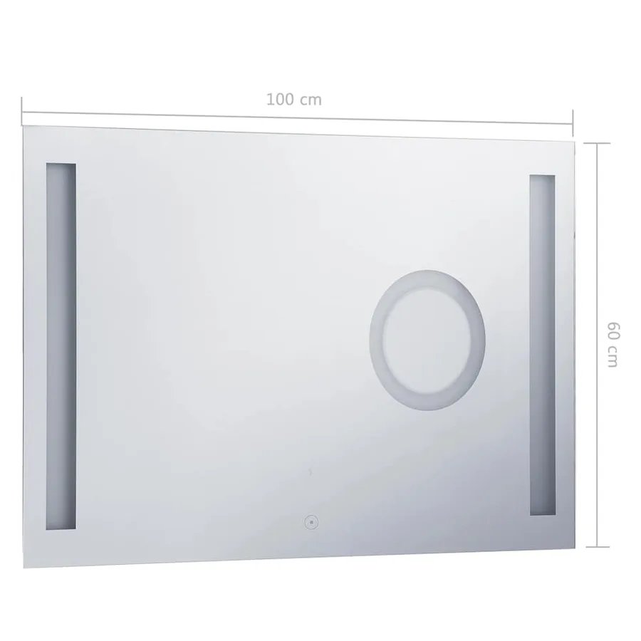 Miroir mural à LED de salle de bain et capteur tactile 100x60cm - 8