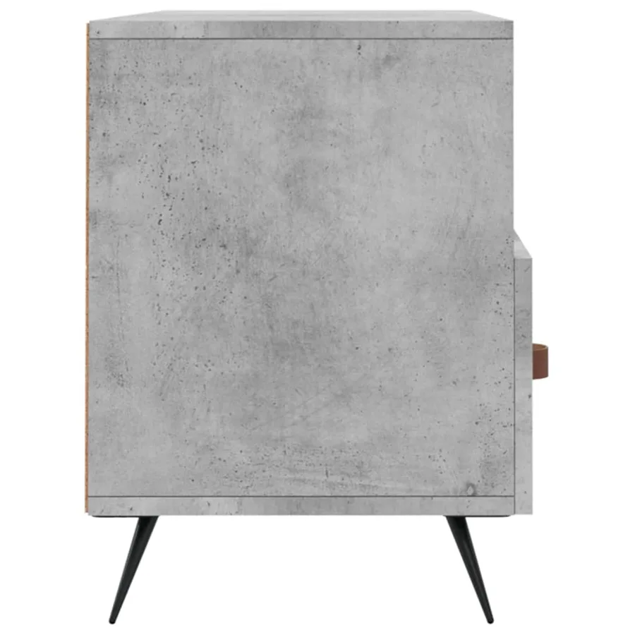 Meuble TV gris béton 102x36x50 cm bois d'ingénierie - 7
