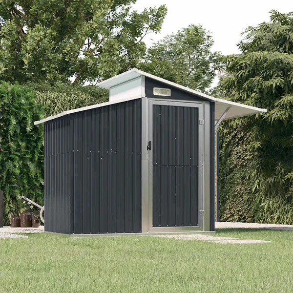 Abri de jardin Anthracite 270x130x208,5 cm Acier galvanisé