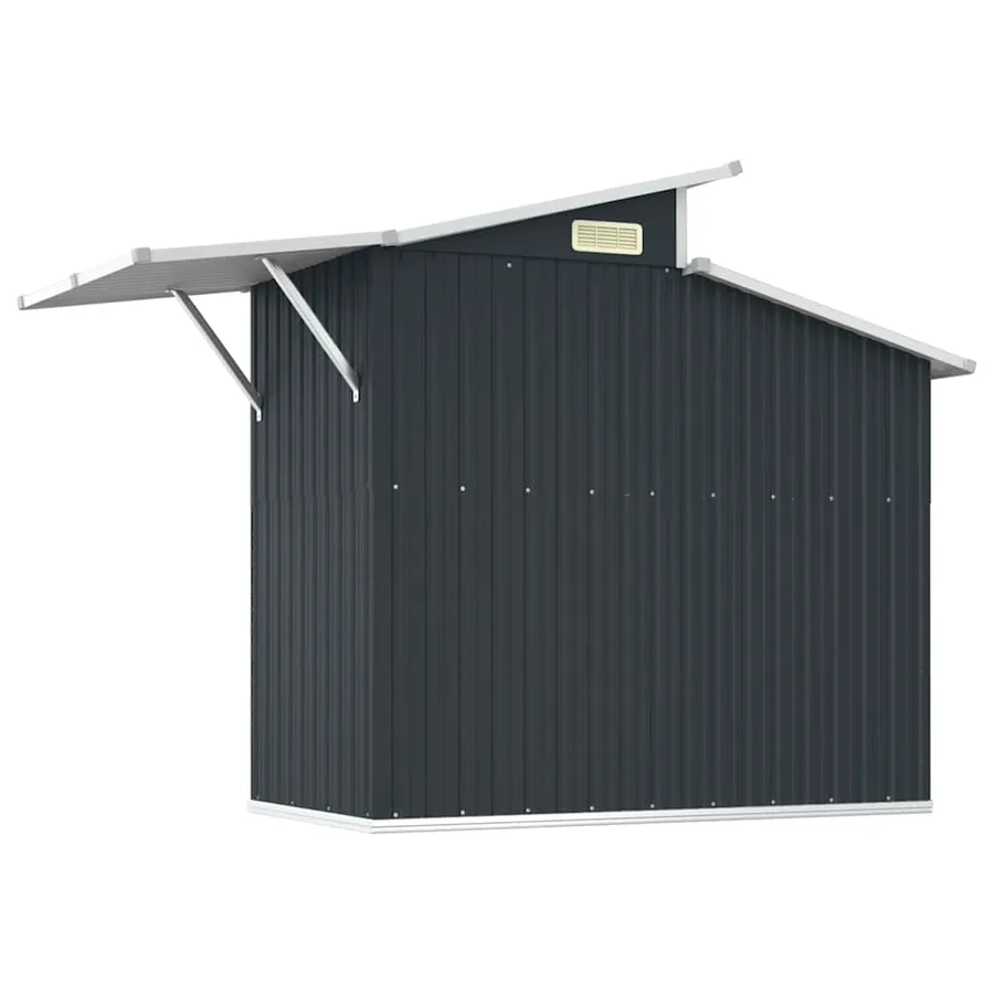 Abri de jardin Anthracite 270x130x208,5 cm Acier galvanisé - 6