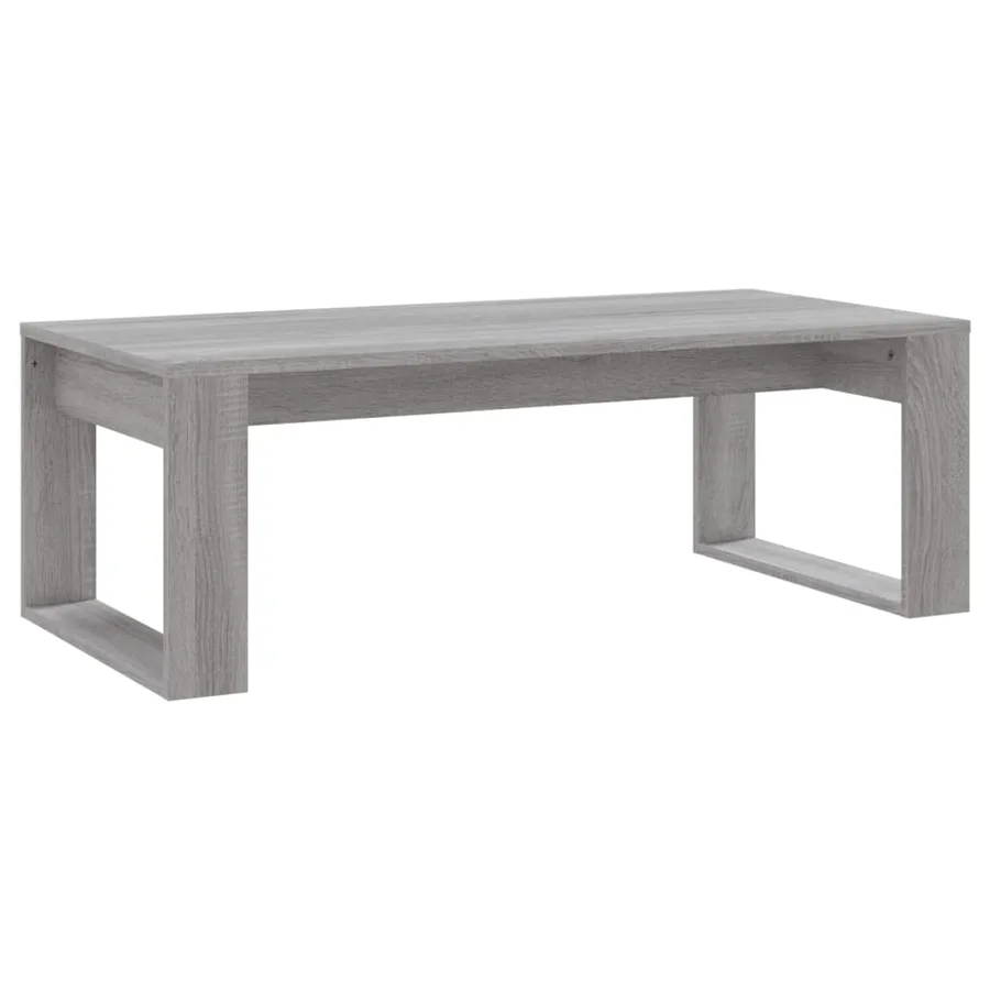 Table basse sonoma gris 102x50x35 cm bois d'ingénierie - 2