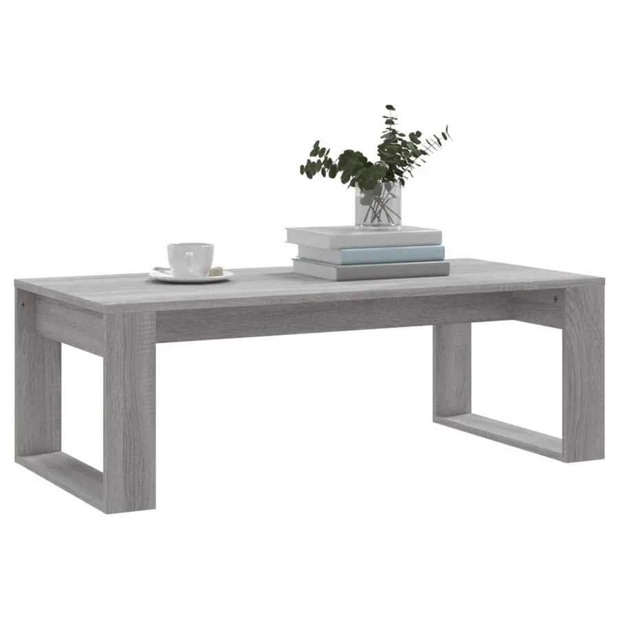 Table basse sonoma gris 102x50x35 cm bois d'ingénierie - 3