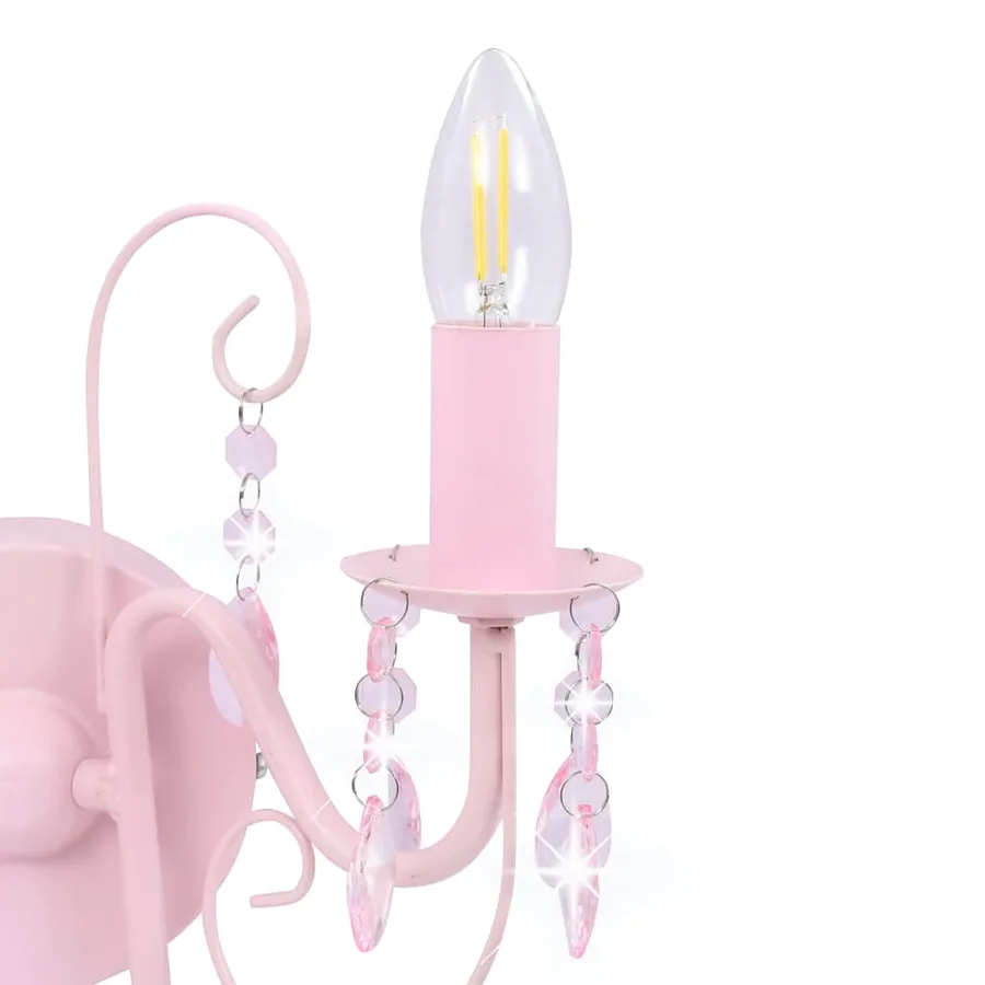 Applique murale à perles Rose 2 ampoules E14 - 5