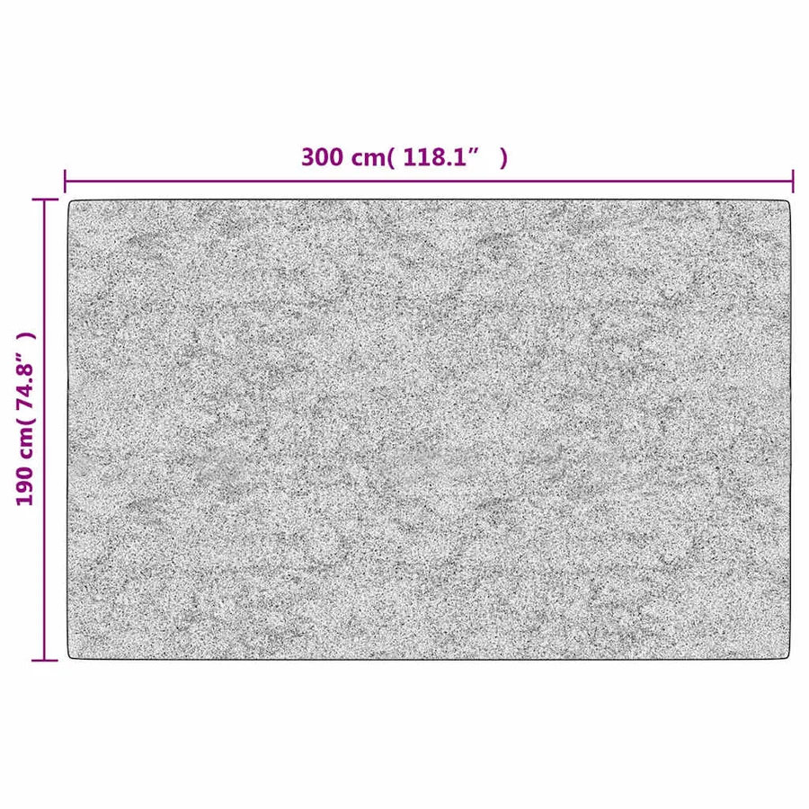Tapis lavable 190x300 cm gris - 8