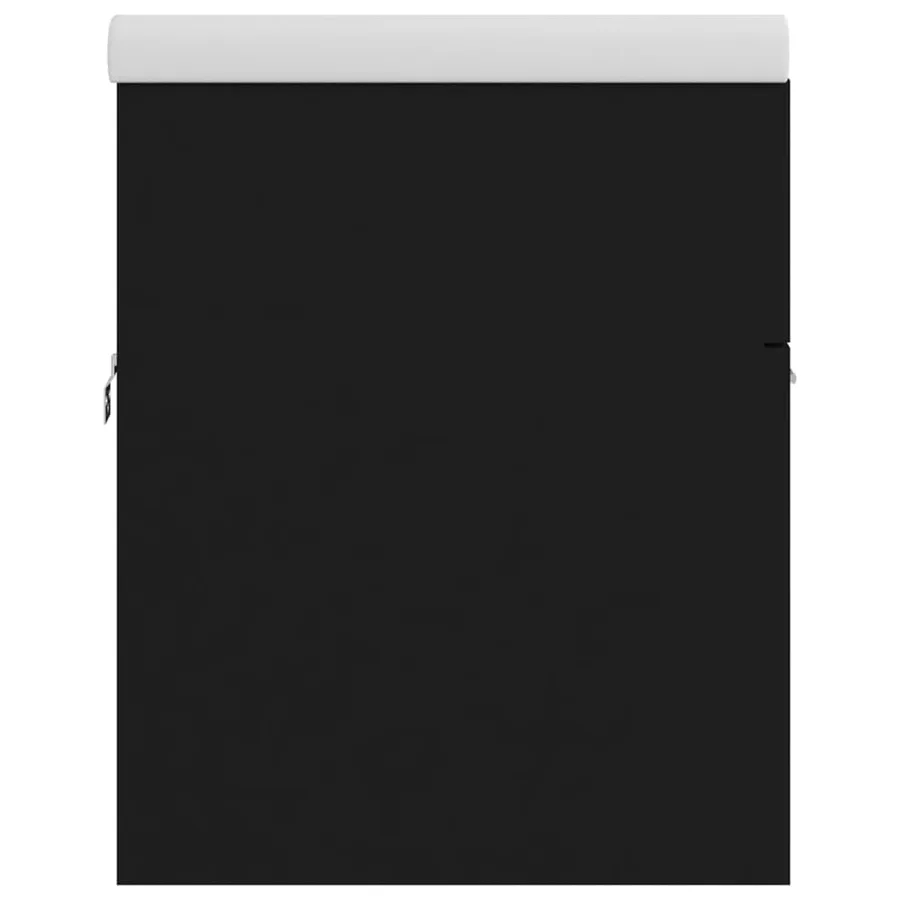 Armoire d'évier avec lavabo intégré Noir Aggloméré - 10