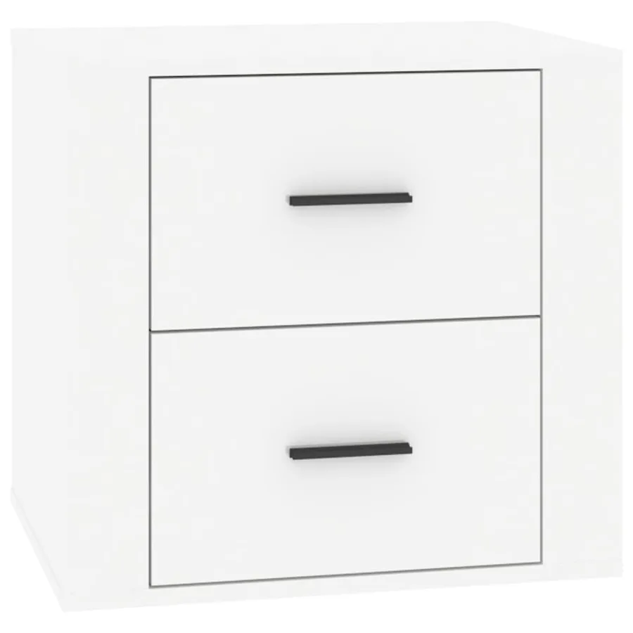 Table de chevet Blanc brillant 50x39x47 cm - 2